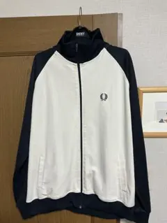 Fred Perry ジャージ XL身幅60 ホワイト/ネイビーのサムネイル