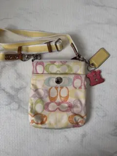 COACHロゴ 多色 ショルダーバッグ