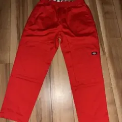Dickies ワークパンツ レッド　ダブルニー