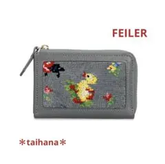 【新品未使用】完売品FEILER♪フェイラーハイジ柄グレーカードケース♪箱あり