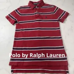 Polo by Ralph Lauren 赤 ストライプ ポロシャツ S