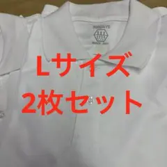訳ありLサイズメンズ速乾素材半袖ポロシャツ白2枚セット