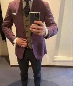 イザイヤ カシミヤ100% ISAIA パープル ジャケットのサムネイル