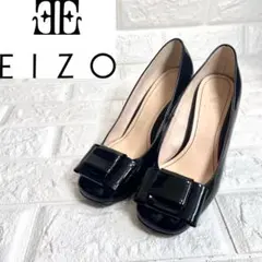 【ほぼ未使用】EIZO エナメルパンプス 平リボン チャンキーヒールのサムネイル