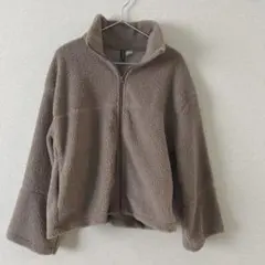 H&M ブラウンフリースジャケット
