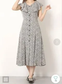 Riranature ラッフルカラーフラワーワンピースのサムネイル