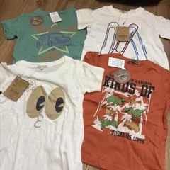新品タグ付き　男の子　110センチ　Tシャツまとめ売り　恐竜　車　綿100%