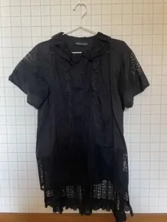 TORITO × BEAMS BOY レースブラウス ブラックのサムネイル