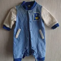 Bロゴ刺繍付きロンパース 70