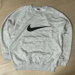 90's NIKEトレーナー　シルバーグレー×モスグリーン