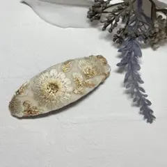 ハンドメイド インド刺繍リボン パッチンピン 大きめ