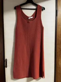 オレンジ ロングワンピース
