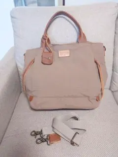 toleur トートバッグナイロン 2WAY ショルダーバッグ　ブラウンのサムネイル