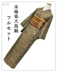 パ*a様 裄丈68 セオアルファ 単衣 紗紬風 洗える着物 小紋 薄物 着物