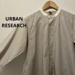 URBANRESEARCH バンドカラー　長袖ストライプブラウス　チュニック