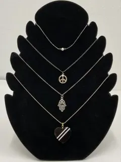 40.342【ネックレス　4本セット】ハート　ヴィンテージ　アンティーク