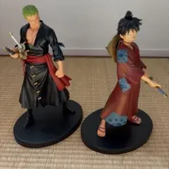 ワンピース フィギュア ゾロ ルフィ 2体セット　ワノ国のサムネイル