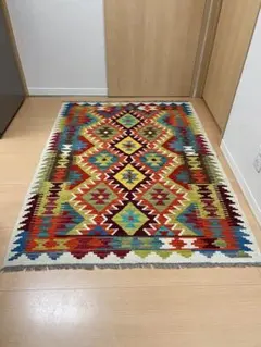 Afghan handwoven Kilim Rug 110 × 151 Cmのサムネイル
