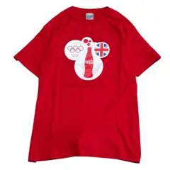 美品コカコーラ ロンドンオリンピック 限定プリントTシャツ 赤M メンズ 半袖