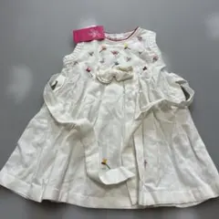 NKid 刺繍入りワンピース ホワイト
