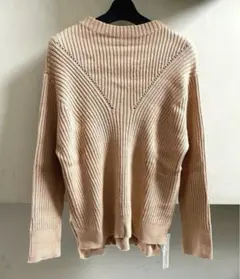 Discoat parisienウール混ニットトップスLサイズサンドベージュ