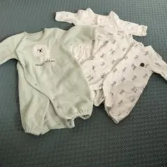 新生児ロンパース3枚セット　50〜60と60〜70