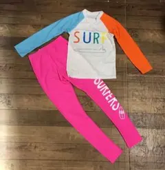 （2点セット）ラッシュガード 子供用　日焼け防止　長袖