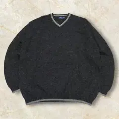 れ*様 celio フランス発 Vネックウールニット USメンズ 肉厚ダークグレ