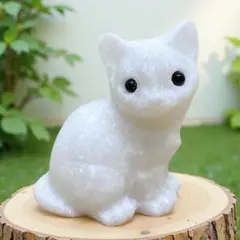 天然石】高品質 桜瑪瑙 小さな猫の置物 - メルカリ