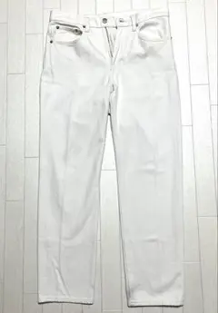 MUJI 無印良品 ストレートデニム ホワイト W30 L30のサムネイル