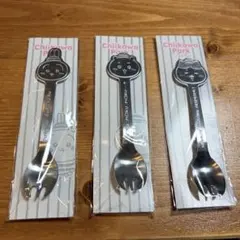 ちいかわパーク　おかおステンレススプーンフォーク　セット　⚠️説明欄ご確認ください