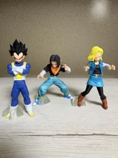 ドラゴンボール　フィギュア　ガチャガチャ　HG 人造人間17号 18号 ベジータ