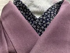 半襟　黒地に桜　ハンドメイド