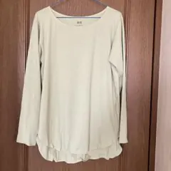 UNIQLO 長袖 Tシャツ L ライトグリーン