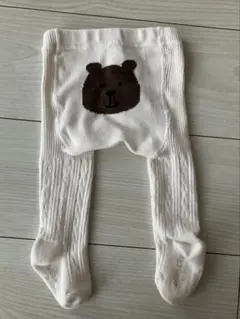 gap くまタイツ　アイボリー　0-12M