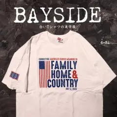 BAYSIDE 白Tシャツ　星条旗　企業のサムネイル