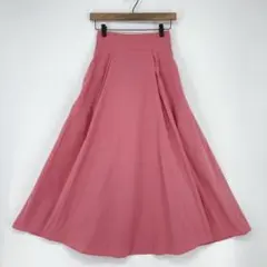 NATURAL BEAUTY BASIC ピンク フレアスカート Sサイズ