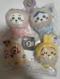 ちいかわ フッサフッサなパジャママスコット 光る輪っかをつけたうさぎ　4点セット