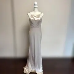 シルバー ゴールドスリーブレス ドレス