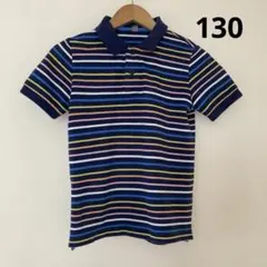 ボーダー　半袖　ポロシャツ　ユニクロ　130