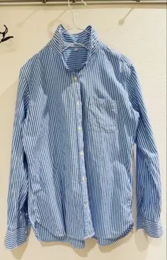 無印良品⭐︎ストライプ 長袖コットンシャツ L