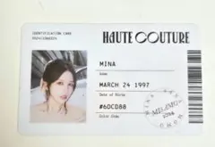 TWICE MISAMO HAUTE COUTURE　ミナ盤 封入 IDカード