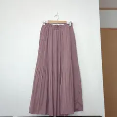 プリーツスカート ロング丈 ピンク　М
