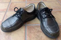 フィンコンフォート　レースアップシューズ　サイズ3 ブロンズ　エナメル