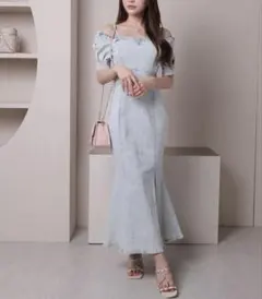 【タグ付新品】リップサービス 2wayショルダーデニムマーメイドワンピース