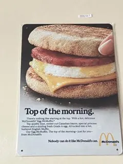 McDonald's エッグマフィン ブリキ看板 インテリア