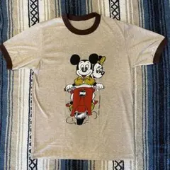 T*T様 ミッキーリンガーTシャツ Lサイズ ヴィンテージ 両面プリント
