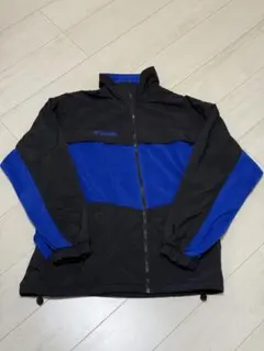 Columbia 切替フリースジャケット L ブルー×ブラック