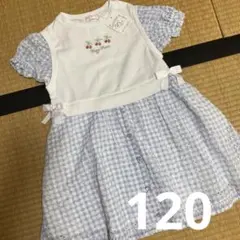 メゾピアノ ギンガムチェック　ワンピース　120