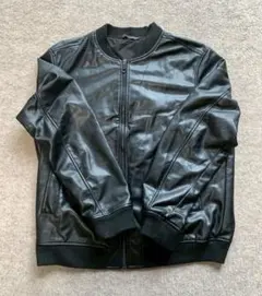 ZARA　レザージャケット　フェイクレザー　シングル　ライダース ＸＬのサムネイル